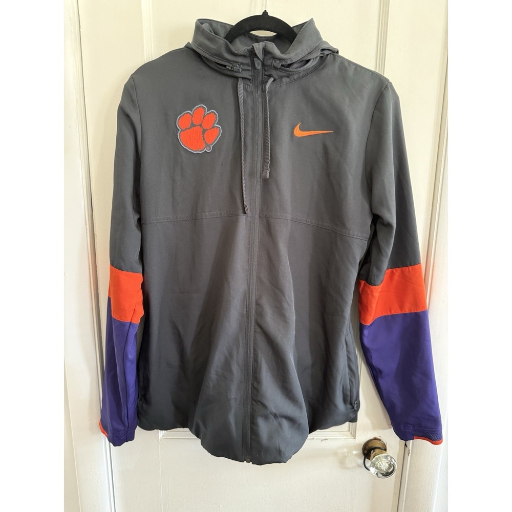 Nike Dri Fit Clemson Tigers Hooded Women's Size L Full Zip